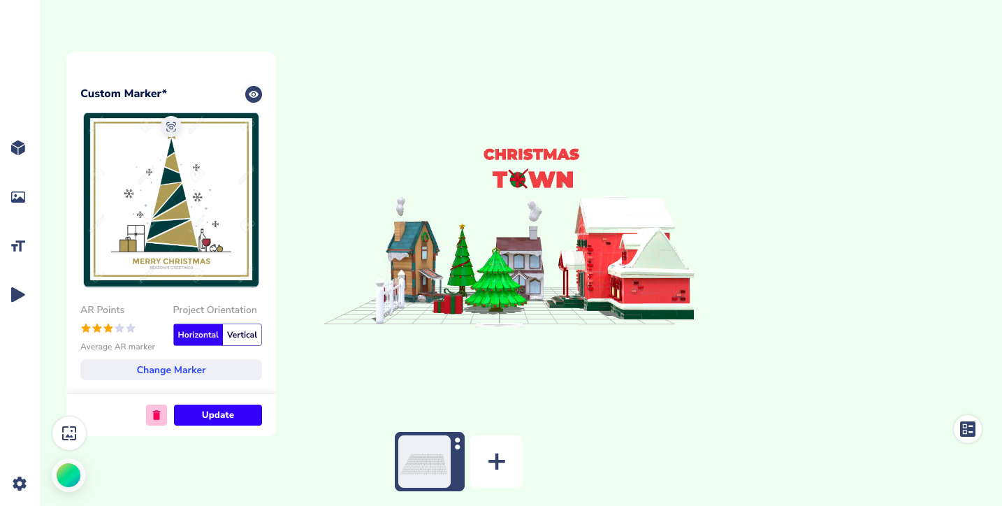 Upload Christmas custom marker on Assemblr Studio